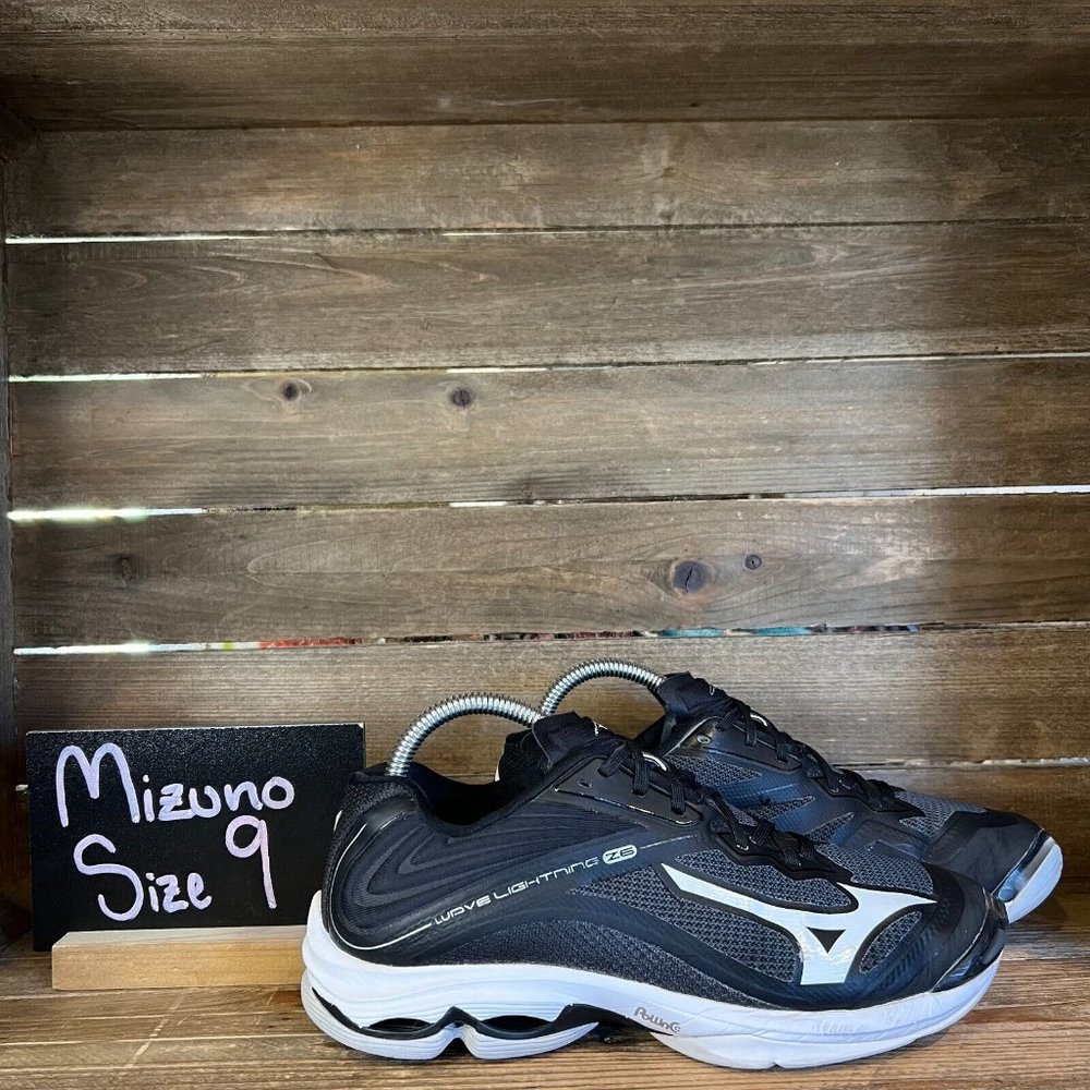 Womens Mizuno Wave Lightning Z6 Black Athletic Volleyball Shoes‎ Sneakers Size 9